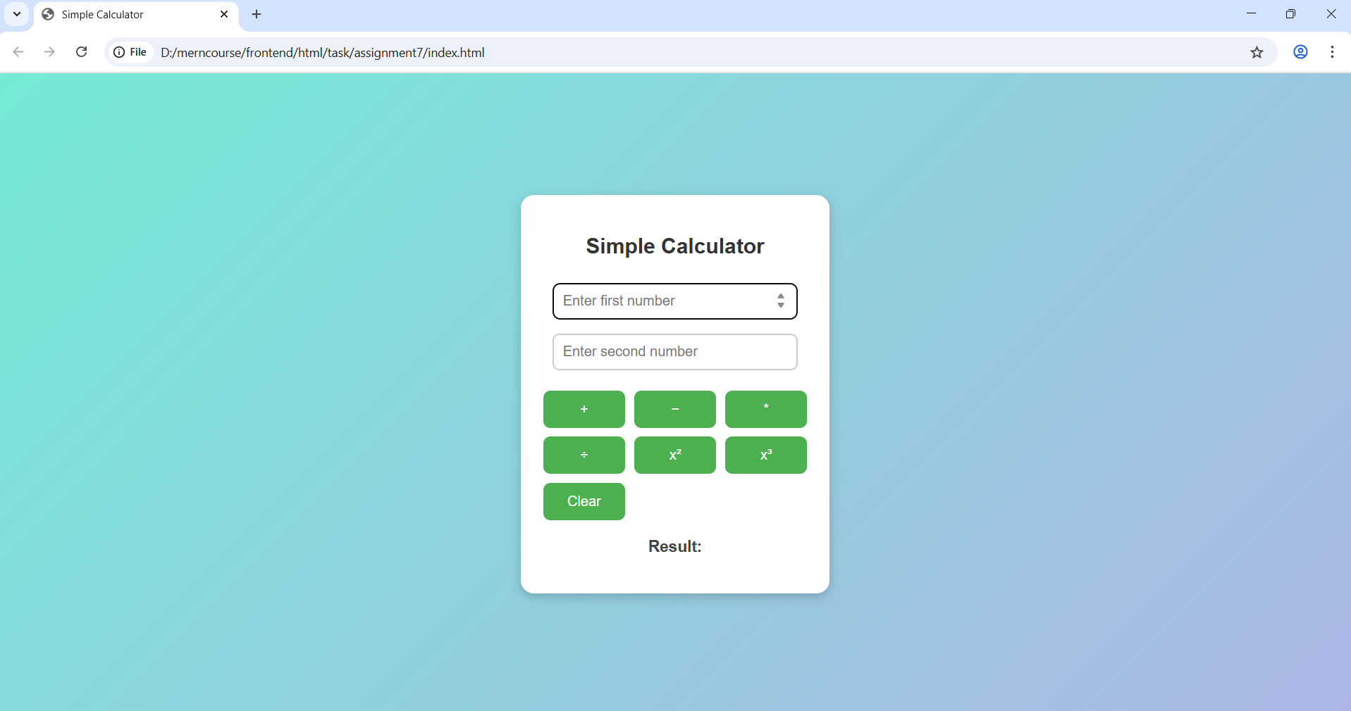 Project 2 Screenshot
